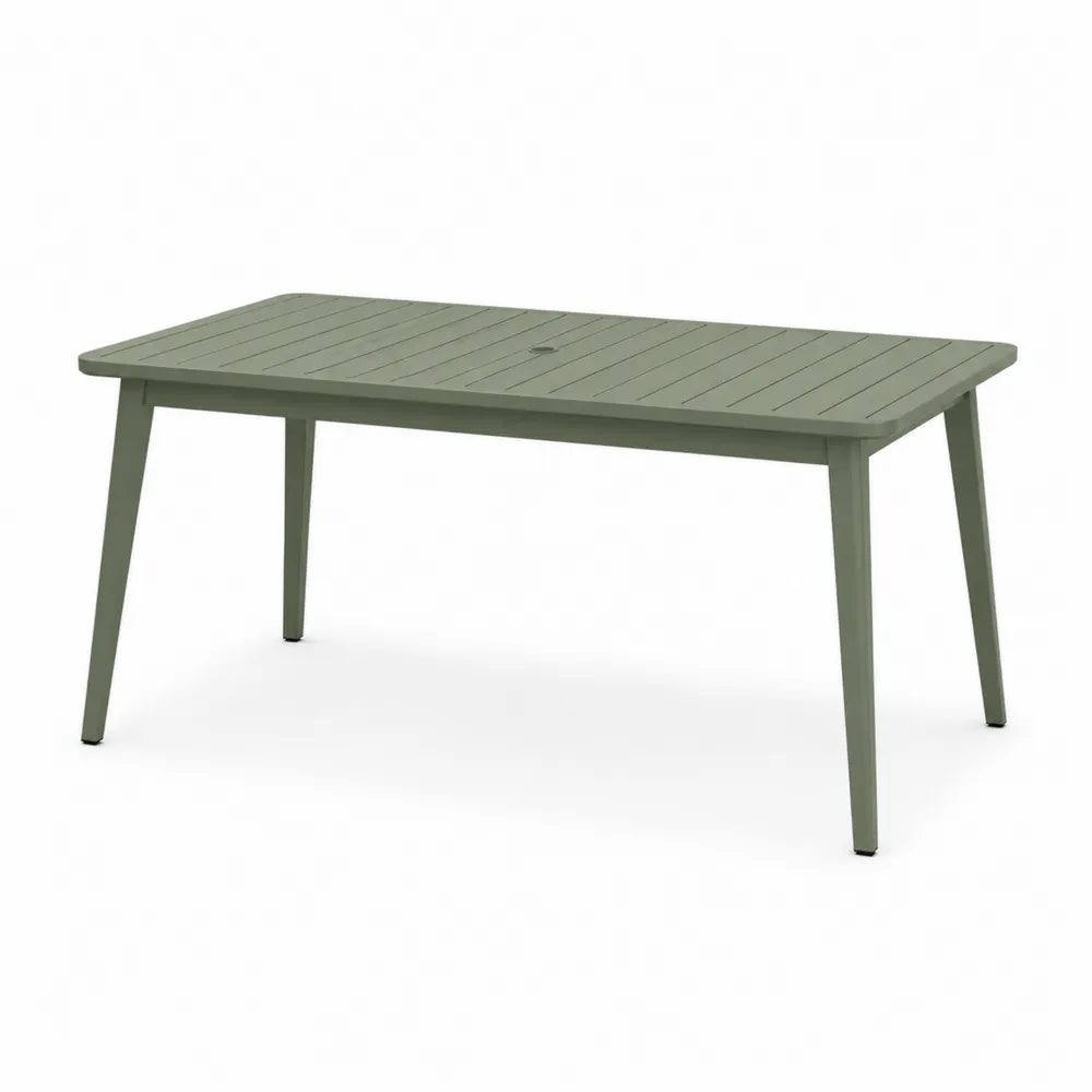 Table de jardin en aluminium vert 180x90x75 cm