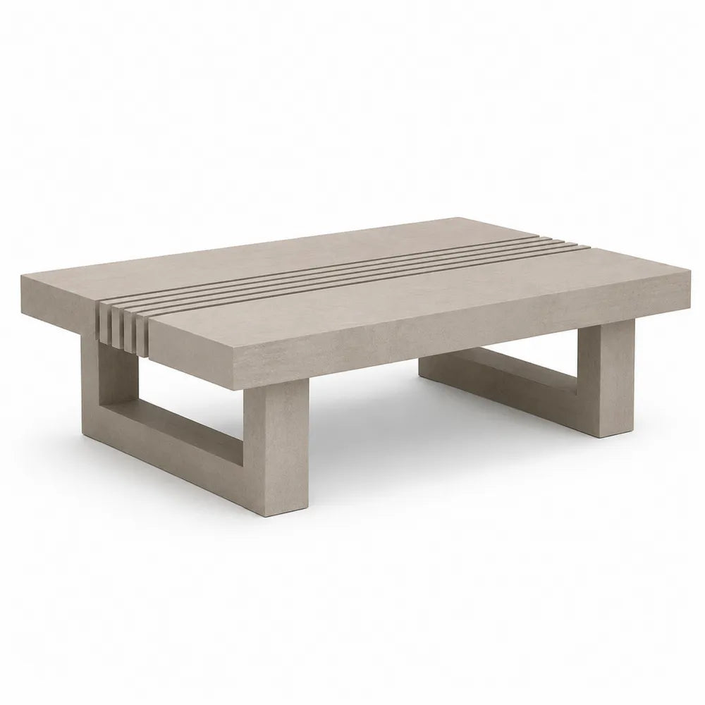 Table basse en béton gris 140x80x40cm